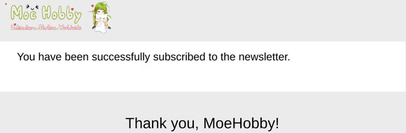Newsletter subscription success