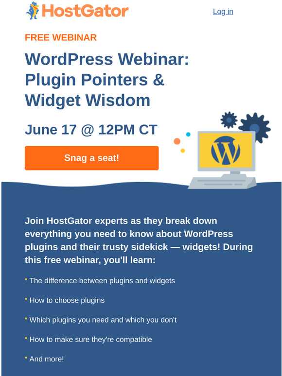 Free WordPress Webinar - Plugins & Widgets