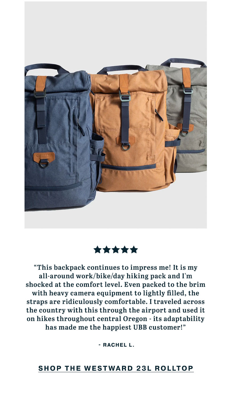 westward 23l rolltop backpack