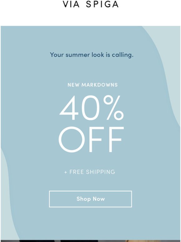 New markdowns! 40% off + Free shipping