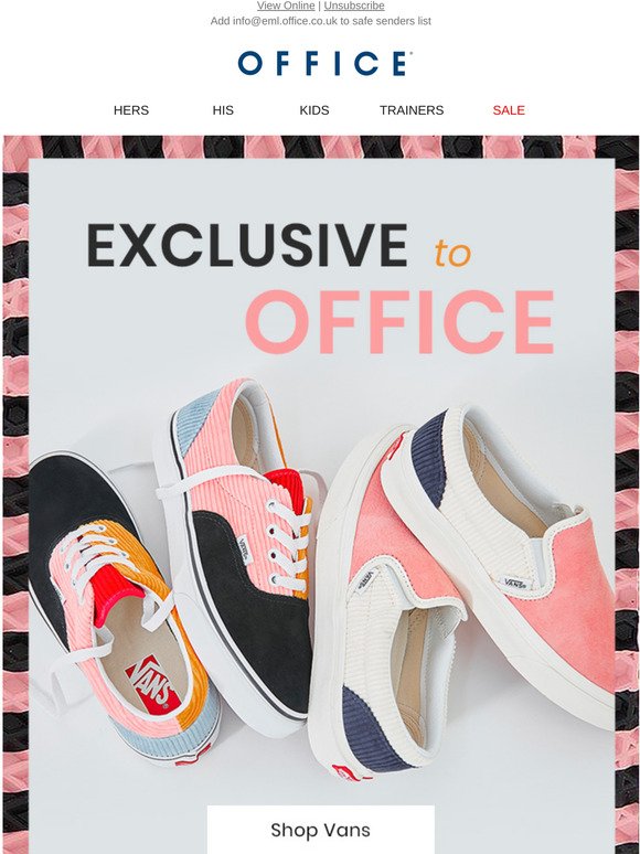 Office Shoes: Vans Exclusive to Office 