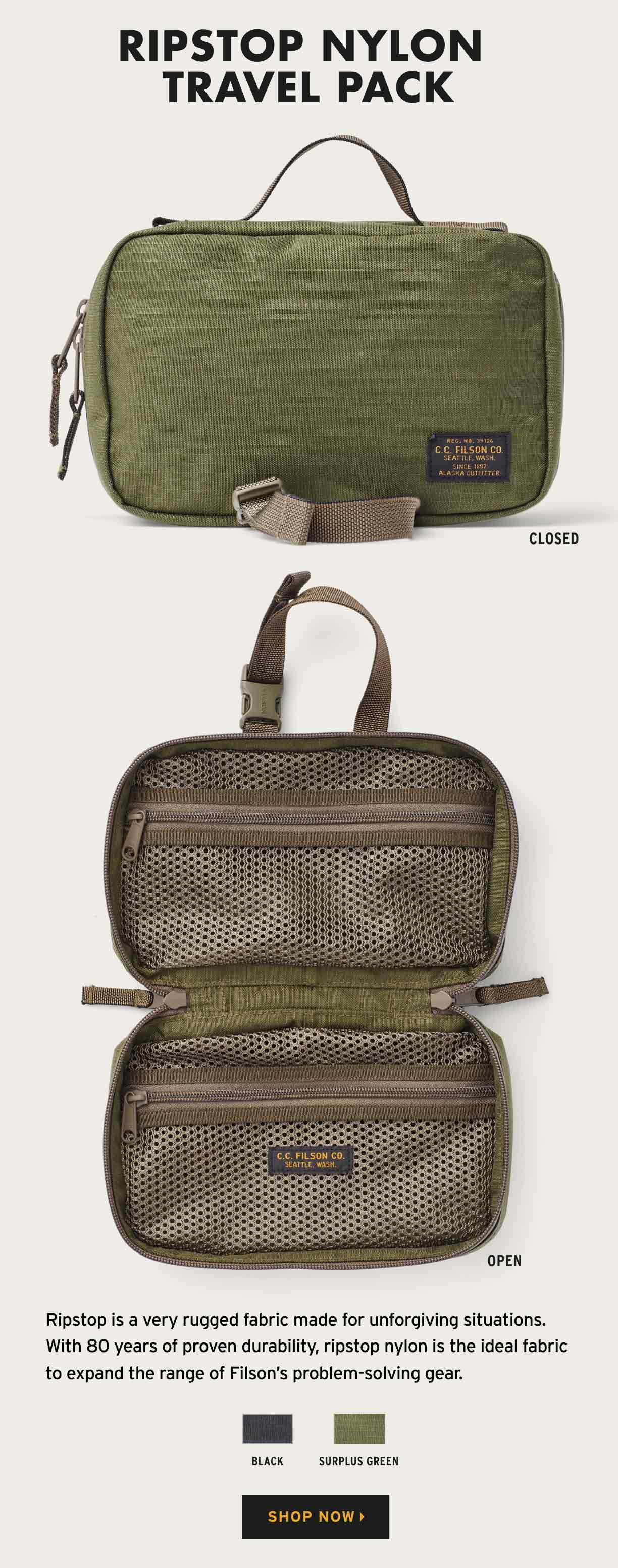 Filson Ripstop Nylon Bags & Packs Milled