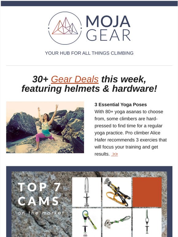 Gear Review: Top 7 Cams, 3 Essential Yoga Poses for Climbers, 🎁 Father's Day Gifts, Highline Videos, Gear Deals, and more in this week's Beta