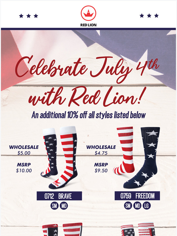 Additional 10% Off - Celebrate 4th of July with Red Lion
