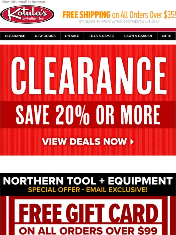 Clearance Event + Special Offer Inside