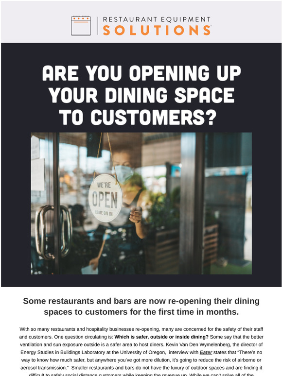 Are You Re-Opening for Dine-In Service?