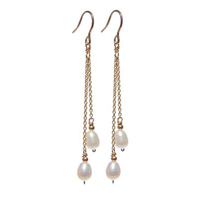 Delanacre, Iris Pearl Earrings