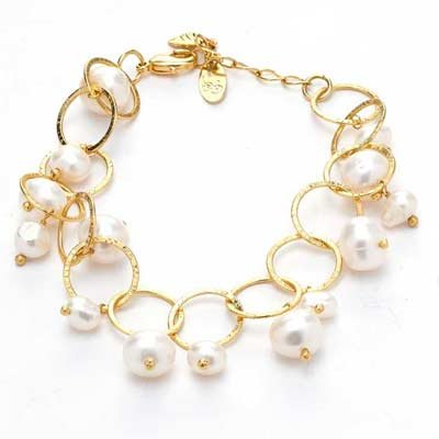Yaf Sparkle, Pearl Gold Bracelet