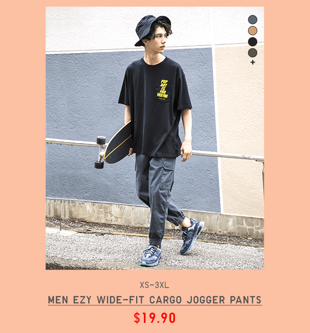 ezy wide fit cargo jogger pants