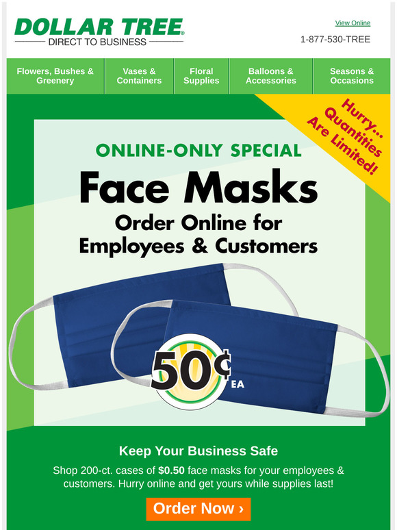 Dollar Tree Face Masks Online Now! Milled