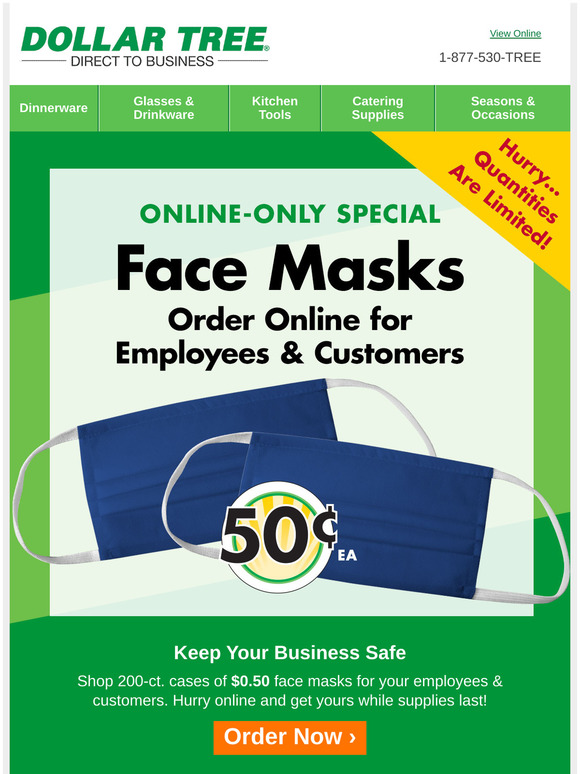 Dollar Tree Face Masks Online Now! Milled