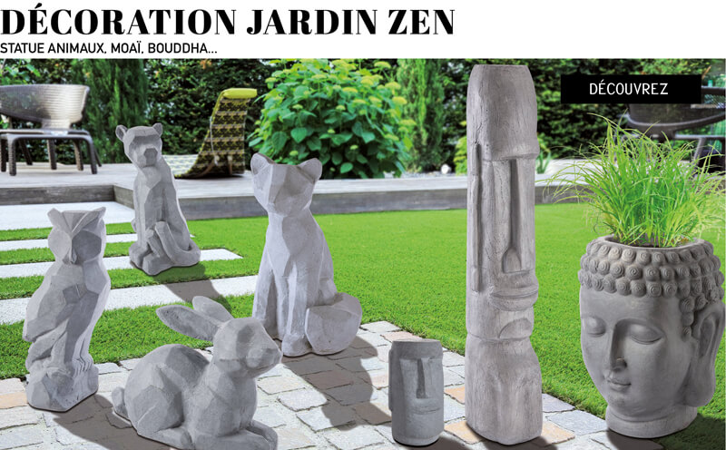 Wedestock Com Decoration Jardin Zen Statue Animaux Moai Bouddha Milled