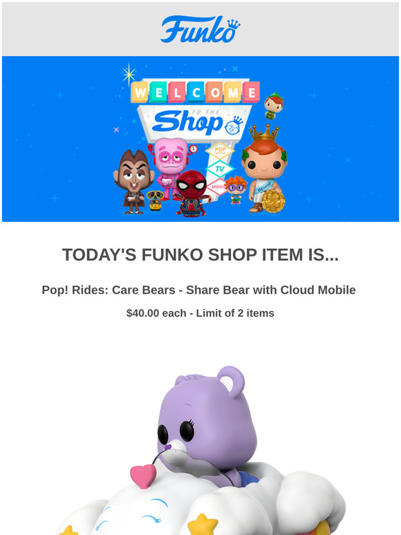share bear with cloud mobile funko pop