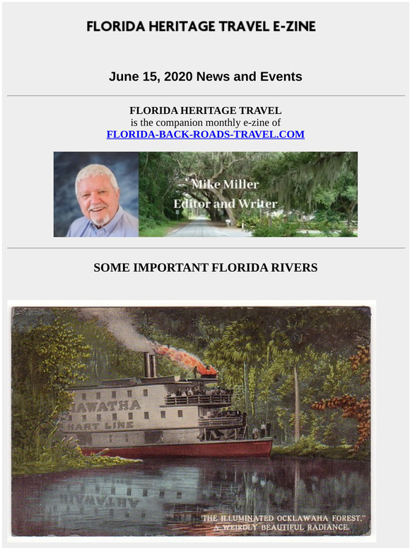 Florida Heritage Travel, June 14, 2020 - Florida Rivers 