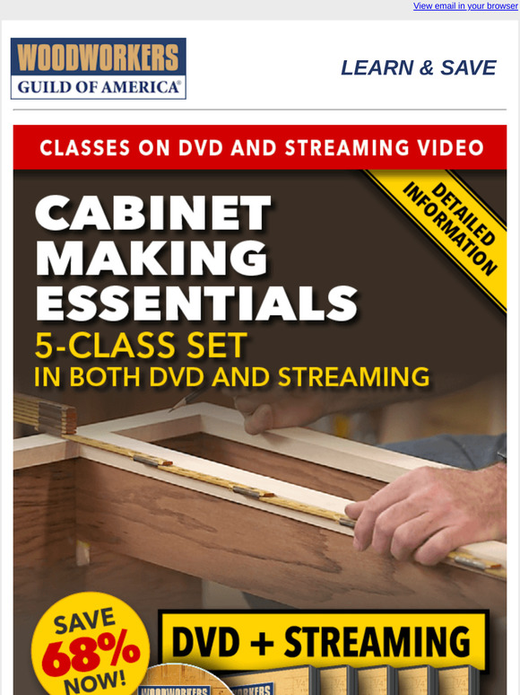 Woodworkers Guild of America: Ultimate Cabinet Making skills package