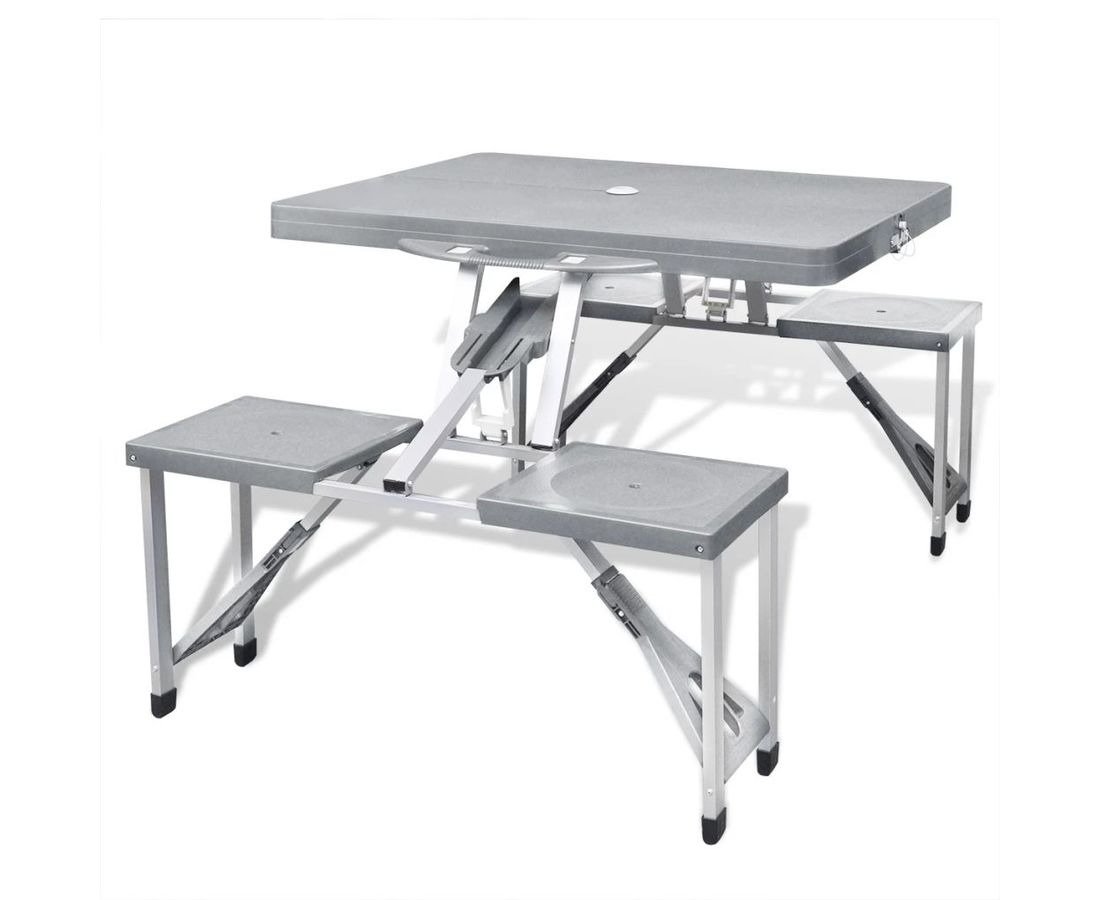 Zestaw kempingowy stół+krzesła aluminium