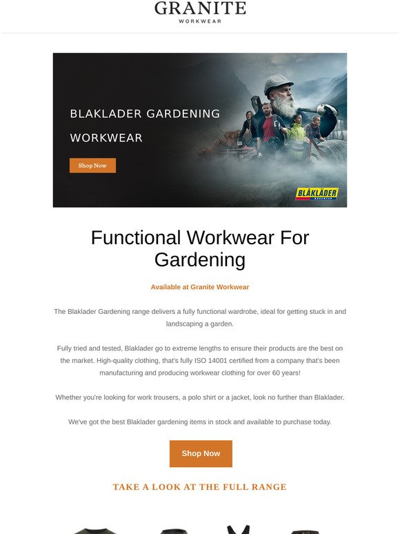 We've Got Some Fantastic Functional Gardening Workwear!