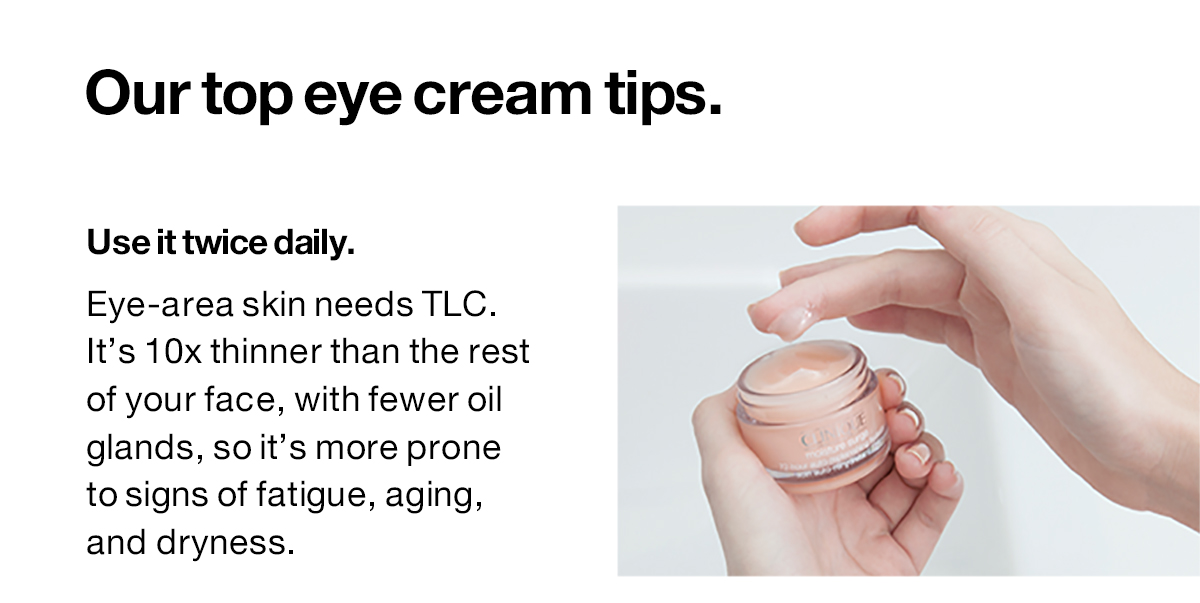 eye cream tips