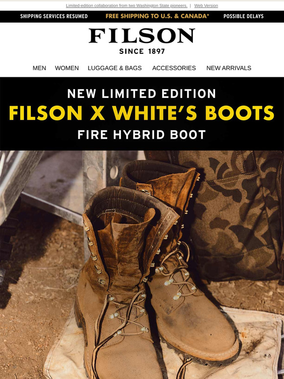 filson x white's fire hybrid boot