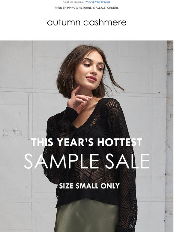 Autumn Cashmere: Summer Sample Sale 
