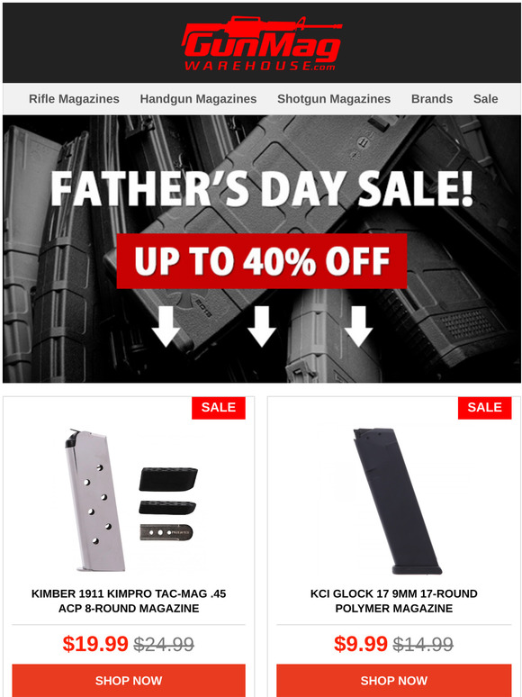 GunMag Warehouse: Father's Day Sale Starts NOW! | Milled