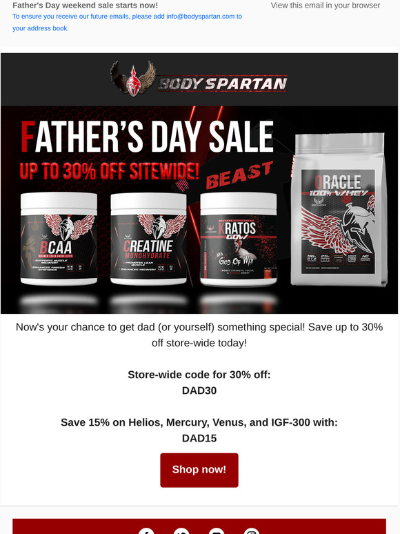 Father's Day Sale! Up to 30% off store-wide!