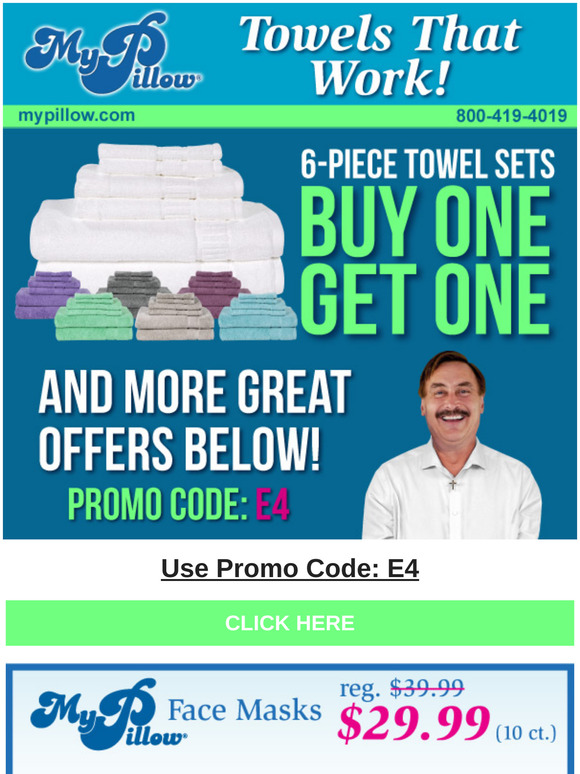 buy one get one my pillow promo code