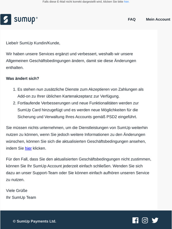 Wir aktualisieren unsere Allgemeinen Geschäftsbedingungen