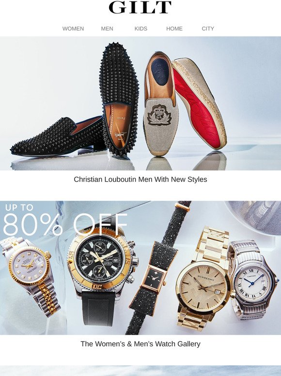 Forgænger Monograph At bidrage Gilt Man: New Christian Louboutin | Up to 80% Off Watches | Milled