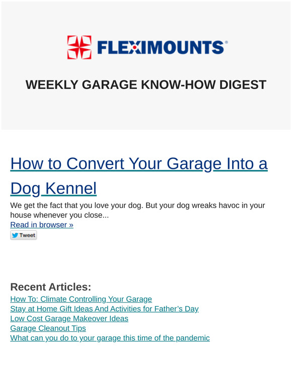 FLEXIMOUNTS How to Convert Your Garage Into a Dog Kennel Milled
