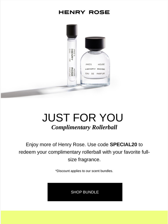 henry rose perfume discount code