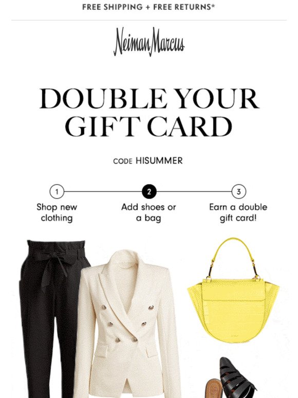 Neiman Marcus: Double your gift card for a $50-$600 reward! | Milled