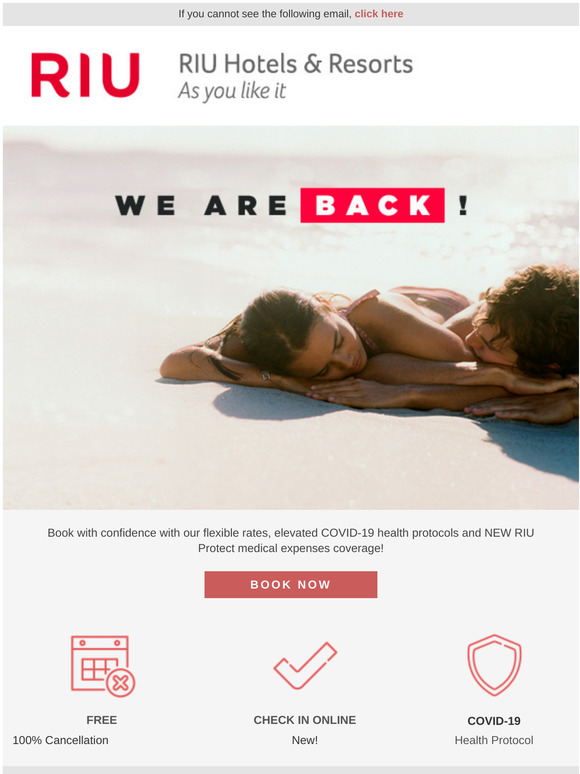 Riu Hotels & resorts We’re back! Milled