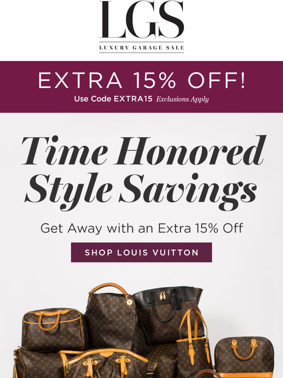 Louis Vuitton Garage Sale