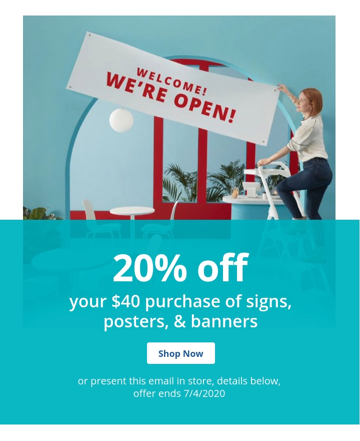 Office Depot® OfficeMax® Signs, posters & banners we've got you