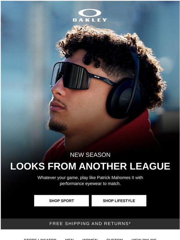 Oakley At: Patrick Mahomes II in Sutro 
