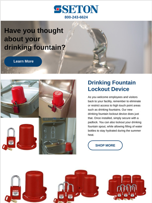 Brady Corp New Product Alert Drinking Fountain Lockout Devices Milled