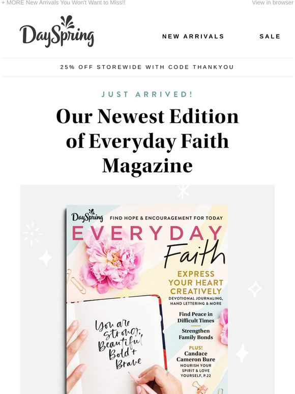 DaySpring You've been Waiting 🌺 New Everyday Faith Magazine has