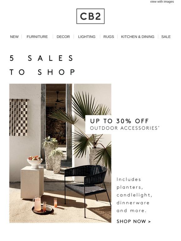 CB2 it’s a 5 SALE kind of day Milled