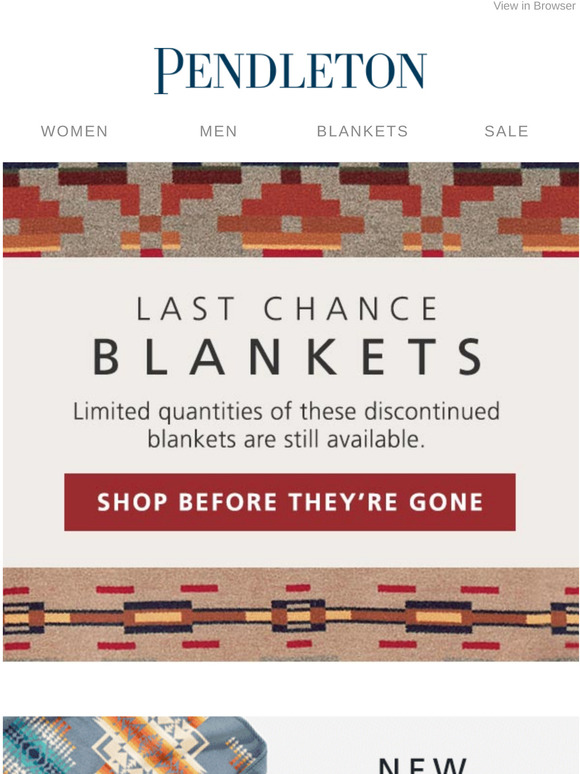 Pendleton Woolen Mills Discontinued blankets Milled