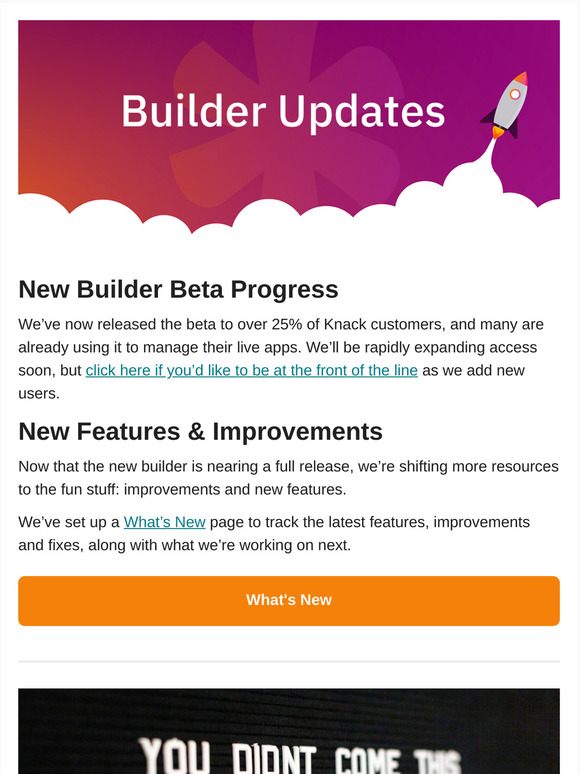 New Builder Updates & More Knack News
