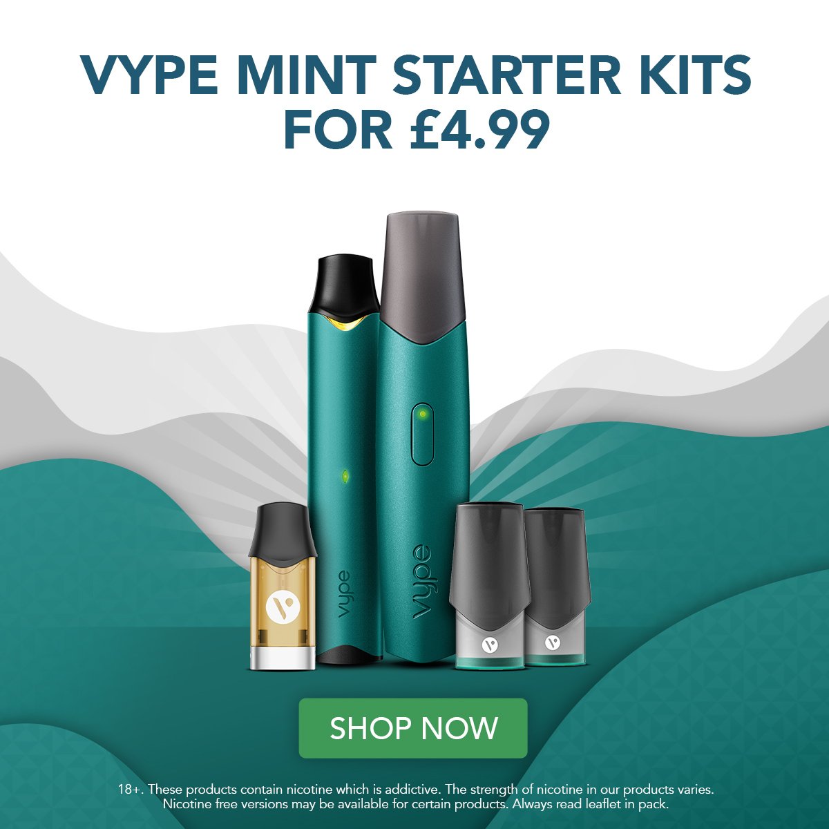 Vip Electronic Cigarette Vype Mint Starter Kit 4 99 Milled