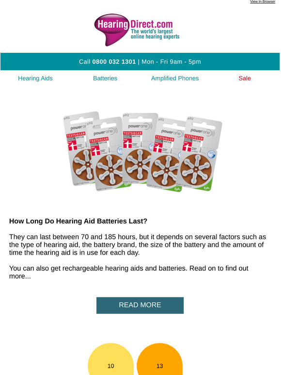 Hearing Direct How Long Do Hearing Aid Batteries Last? Milled