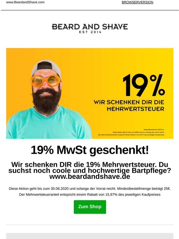 19% MwSt geschenkt!