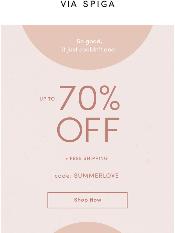 Extended! Up to 70% off + Free shipping