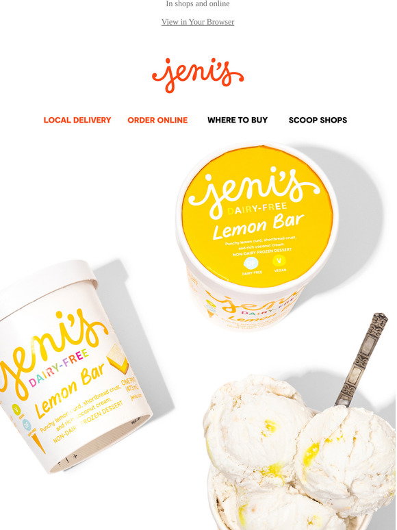 Jeni's Ice Creams This just in! Lemon Bar Milled