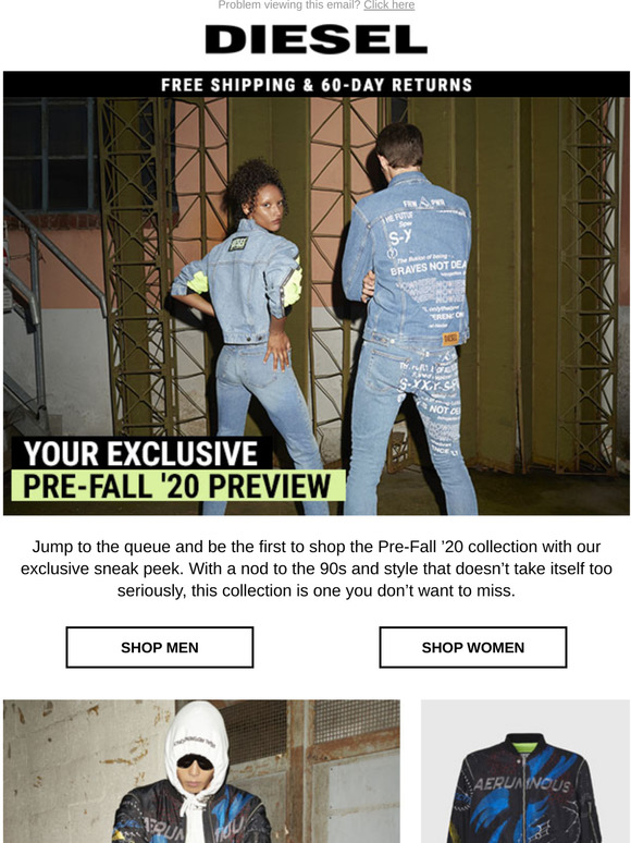 Diesel Coupon Traffic Online Exclusive Preview Our PreFall ’20 Collection Milled