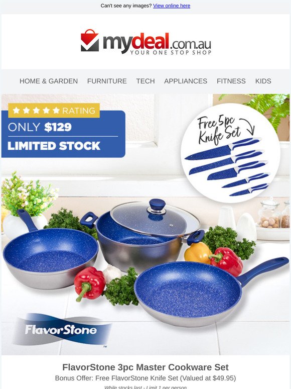 Authentic✓ Danoz Flavorstone 28cm Master Chef Series Cookware Set 