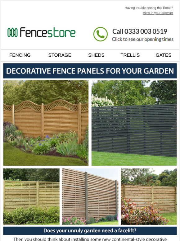 Fencestore: Shop our excellent collection of decorative fence panels