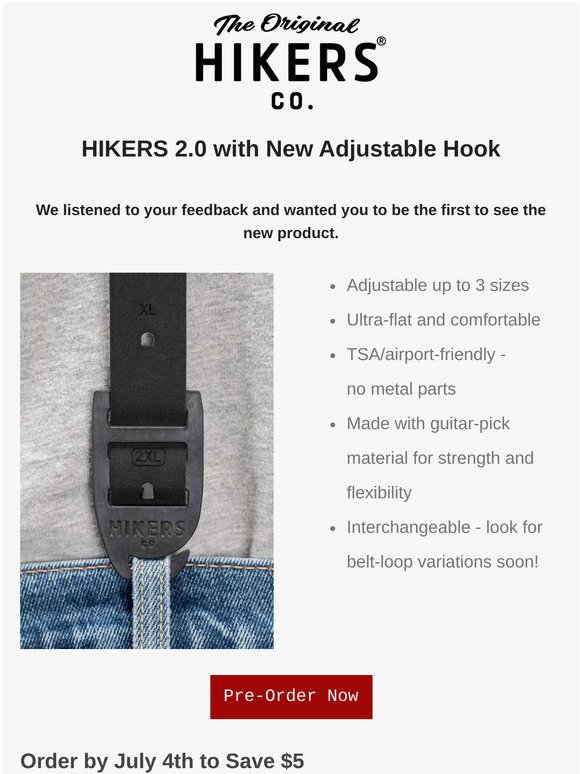 HIKERS® 2.0 - Our New Adjustable Hook is Here